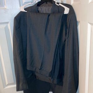 GREY SILVER STRIPED ZEGNA SUIT